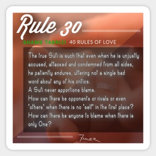 40 RULES OF LOVE - 30 Sticker